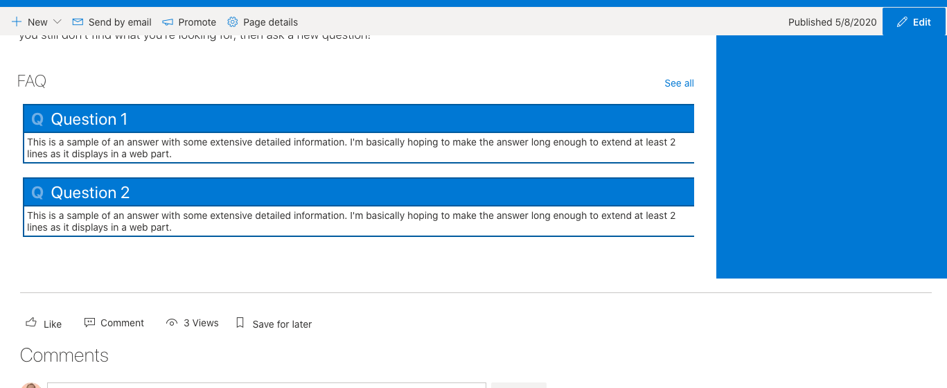 The way an FAQ should look